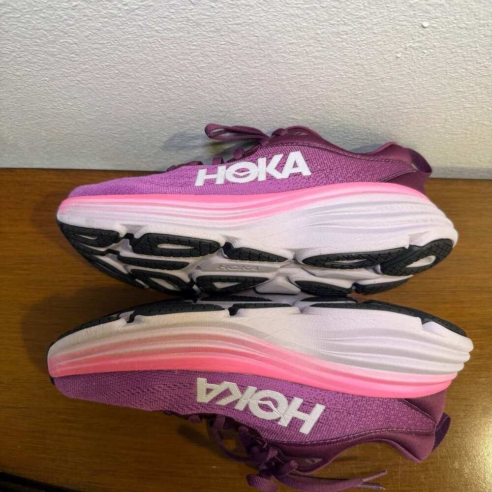 Hoka One One Women's Bondi 8 Running Shoes Beautyberry Grape Wine Size 7.5B - Picture 10 of 12
